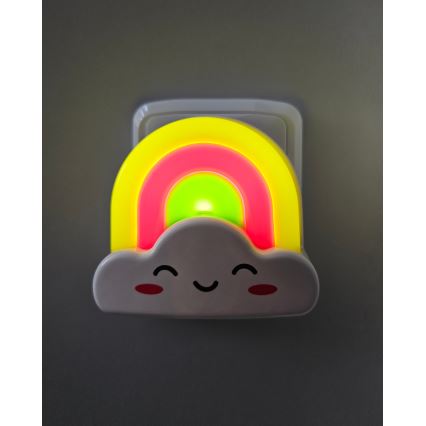 Lampada notturna LED per bambini LED/0,5W/230V arcobaleno