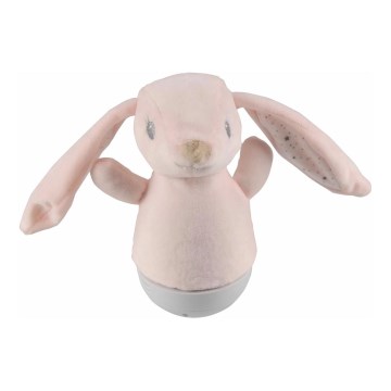 Lampada notturna LED RGB per bambini con melodia 3xAAA/5V con coniglio