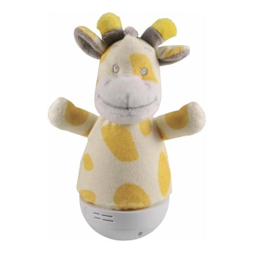 Lampada notturna LED RGB per bambini con melodia 3xAAA/5V giraffa