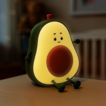 Lampada notturna per bambini AVOCADO ricaricabile, dimmerabile e a sfioramento, LED/1W/5V 1200 mAh