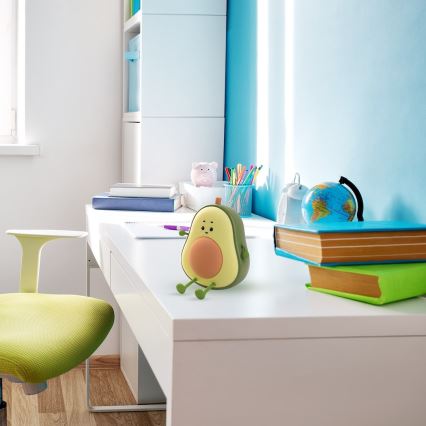 Lampada notturna per bambini AVOCADO ricaricabile, dimmerabile e a sfioramento, LED/1W/5V 1200 mAh