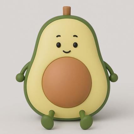 Lampada notturna per bambini AVOCADO ricaricabile, dimmerabile e a sfioramento, LED/1W/5V 1200 mAh