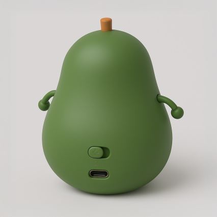 Lampada notturna per bambini AVOCADO ricaricabile, dimmerabile e a sfioramento, LED/1W/5V 1200 mAh
