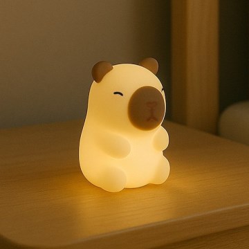Lampada notturna ricaricabile a LED RGBW dimmerabile con controllo touch per bambini KAPYBARA LED/0,45W/5V 800 mAh
