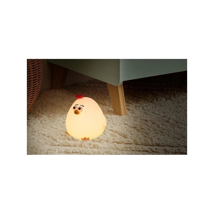 Luce notturna LED ricaricabile e dimmerabile per bambini 1W/5V 3000K 800 mAh pulcino
