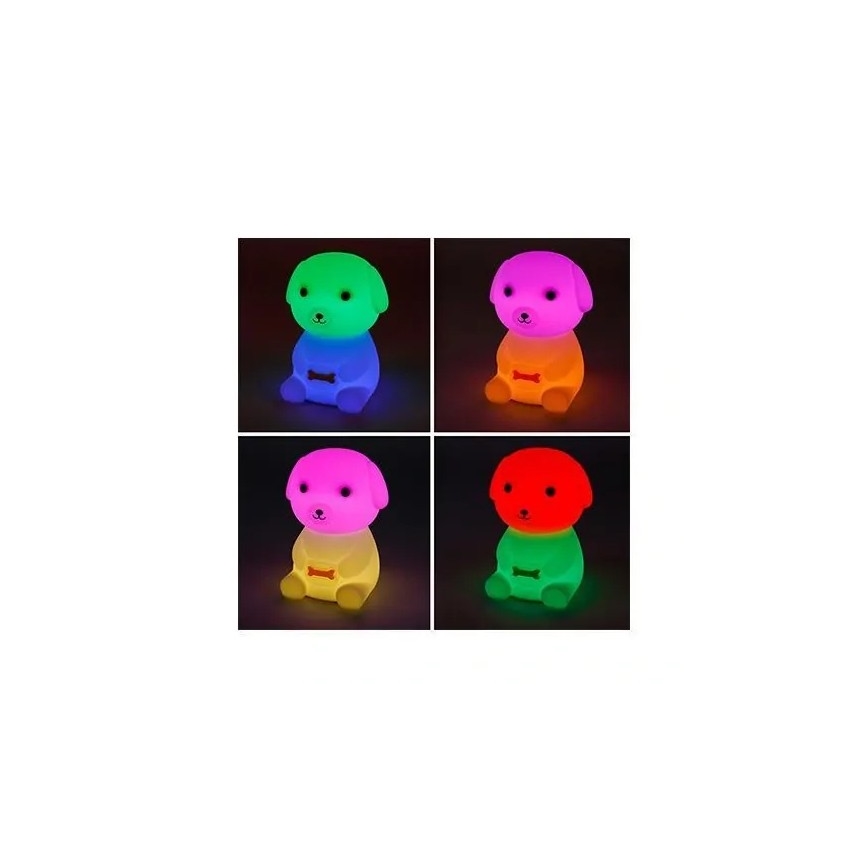 Lampada notturna LED RGBW dimmerabile ricaricabile per bambini LED/2,5W/5V 3000K 1200 mAh cane