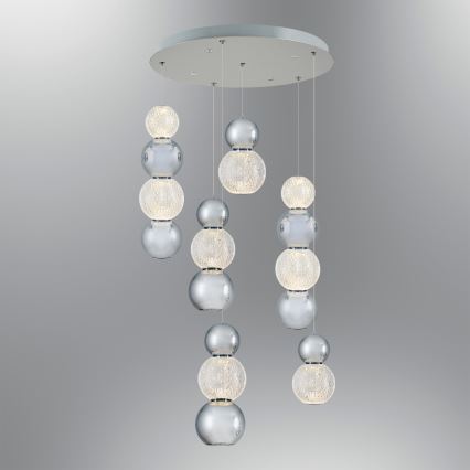 Lampada pendente LED CREMONA LED/34W/230V 3000K cromo opaco