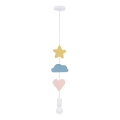 Lampada per bambini a sospensione TRIO 1xE27/20W/230V gialla/blu/rosa
