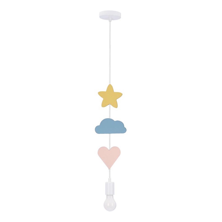 Lampada per bambini a sospensione TRIO 1xE27/20W/230V gialla/blu/rosa