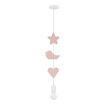 Lampada per bambini a sospensione TRIO 1xE27/20W/230V rosa/bianca