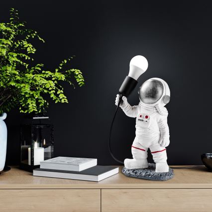 Lampada per bambini ASTRONAUT 1xE27/40W/230V argento/bianco