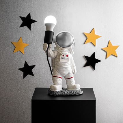 Lampada per bambini ASTRONAUT 1xE27/40W/230V argento/bianco