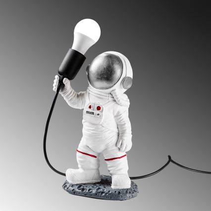 Lampada per bambini ASTRONAUT 1xE27/40W/230V argento/bianco