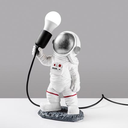 Lampada per bambini ASTRONAUT 1xE27/40W/230V argento/bianco