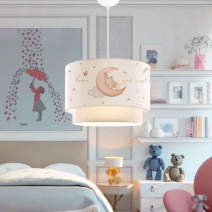 Lampada per bambini CANDY 1xE27/40W/230V bianca/beige