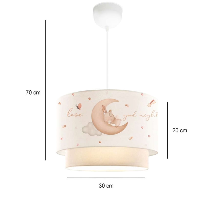 Lampada per bambini CANDY 1xE27/40W/230V bianca/beige