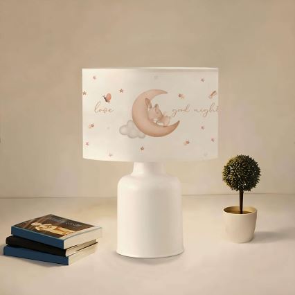 Lampada per bambini CANDY 1xE27/40W/230V bianca/beige