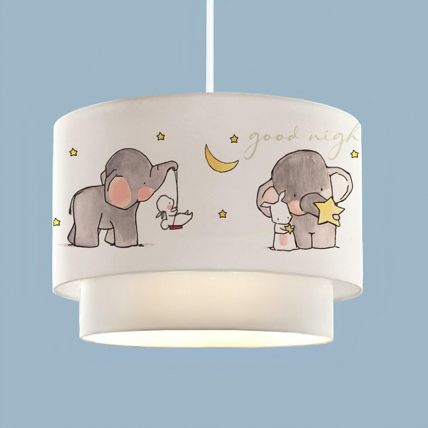 Lampada per bambini CANDY 1xE27/40W/230V bianca/grigia
