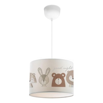Lampada per bambini CANDY 1xE27/40W/230V bianca/marrone
