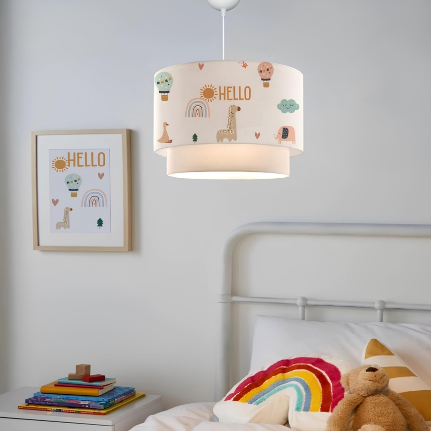 Lampada per bambini CANDY 1xE27/40W/230V bianca/multicolor