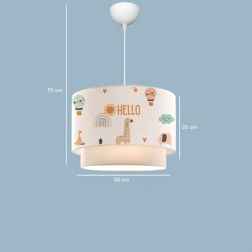 Lampada per bambini CANDY 1xE27/40W/230V bianca/multicolor