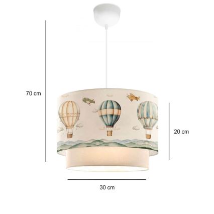 Lampada per bambini CANDY 1xE27/40W/230V bianca/multicolore