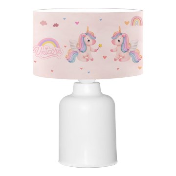 Lampada per bambini CANDY 1xE27/40W/230V rosa/bianca