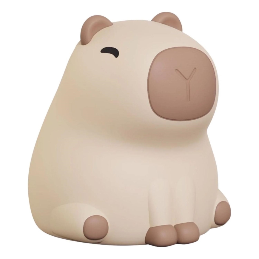 Lampada per bambini LED RGBW Dimmerabile LED/1W/5V USB 1200 mAh capybara