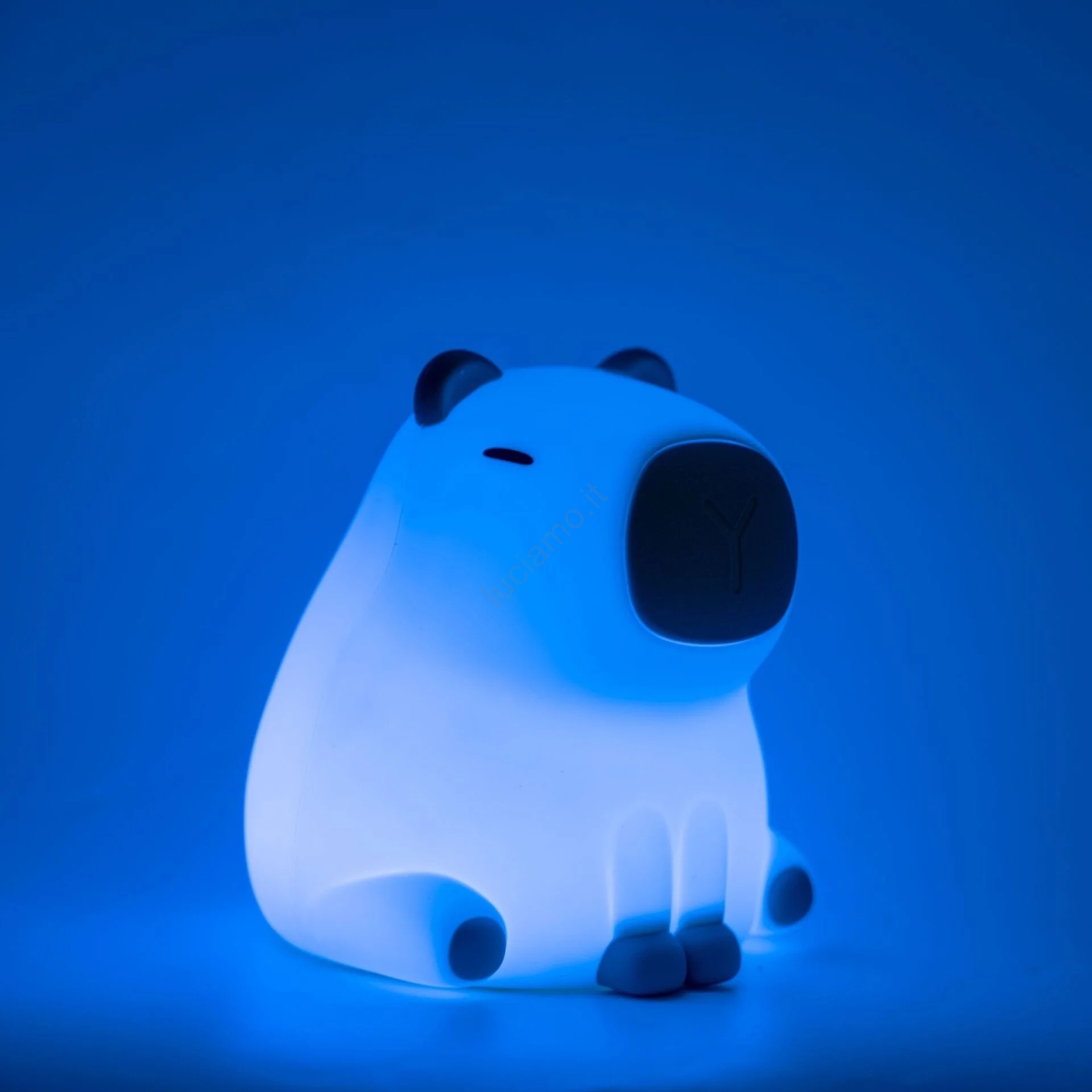 Luce Notturna Capybara Per Bambini – Lampada Touch Ricaricabile USB, Timer 20', Dimmerabile, Silicone Morbido, Per Allattamento E Cameretta