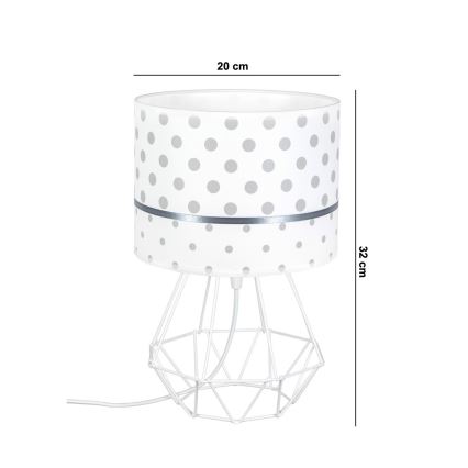 Lampada per bambini PIKKI 1xE27/60W/230V grigio