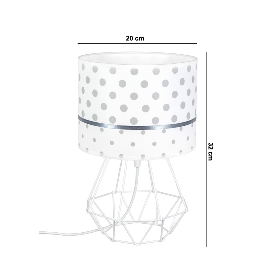 Lampada per bambini PIKKI 1xE27/60W/230V grigio