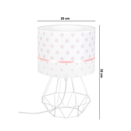 Lampada per bambini PIKKI 1xE27/60W/230V rosa