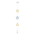 Lampada per bambini STARS 1xE27/20W/230V gialla/blu/bianca