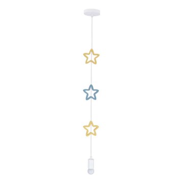 Lampada per bambini STARS 1xE27/20W/230V gialla/blu/bianca