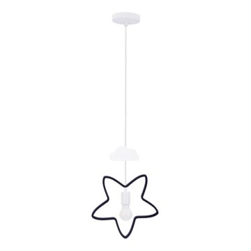 Lampada per bambini STARS 1xE27/20W/230V nera/bianca