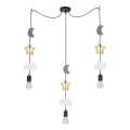 Lampada per bambini TRIO 3xE27/20W/230V grigia/gialla/bianca