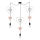 Lampada per bambini TRIO 3xE27/20W/230V rosa/bianca/grigia