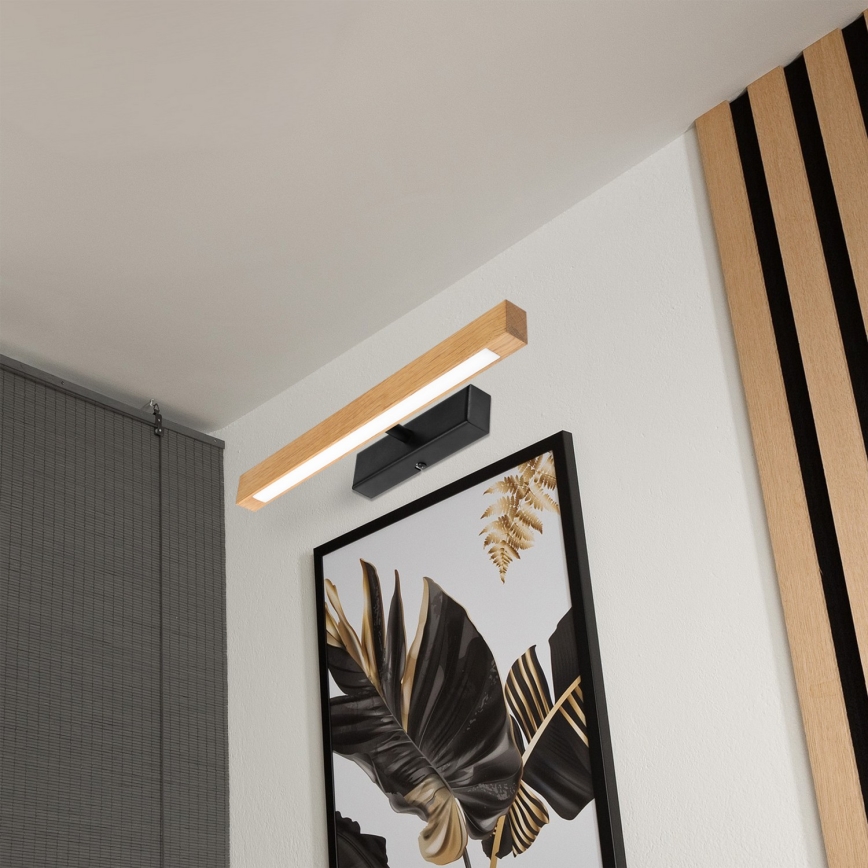 Lampada per quadri LED VERDE LED/5,5W/230V 3000K 46 cm rovere/nero