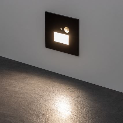 Lampada per scale LED con sensore di movimento e sensore crepuscolare LED/1,5W/230V 3000/4000/6500K nero