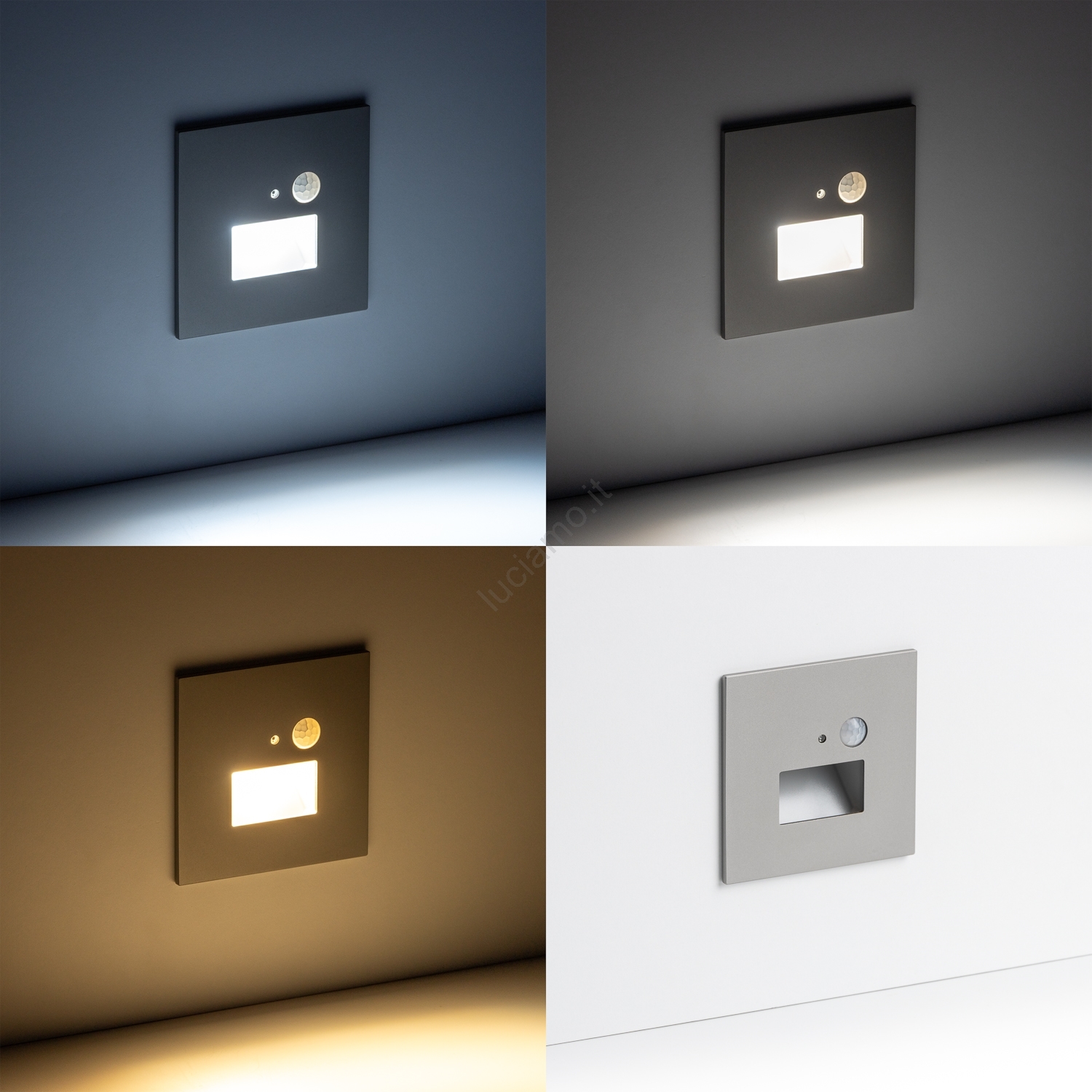 STRISCIA LED CON SENSORE DI MOVIMENTO 1 MT 4000K 2,4W CASSETTI ARMADI