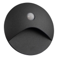 Lampada per scale LED con sensore di movimento e sensore crepuscolare EXIN LED/2,5W/230V 3000K IP65 antracite rotonda