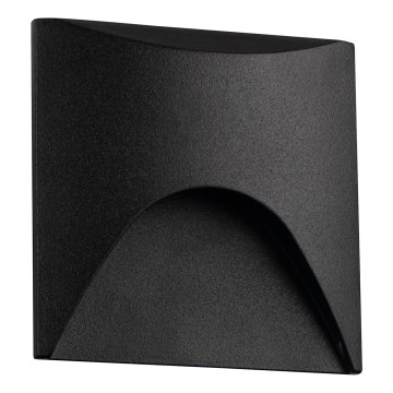 Lampada per scale LED EXIN LED/2,5W/230V 3000K IP65 nero, quadrata