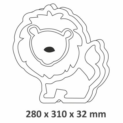 Lampada piccola LED per bambini LED/2xAA leone