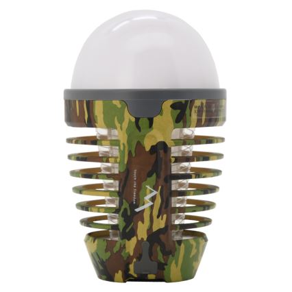 Lampada portatile a LED ricaricabile con trappola per insetti LED/2W/3,7V 1800 mAh IPX4 camouflage