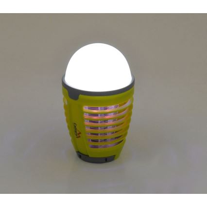 Lampada portatile a LED ricaricabile con trappola per insetti LED/2W/3,7V 1800 mAh IPX4 verde