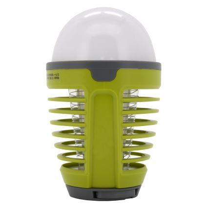 Lampada portatile a LED ricaricabile con trappola per insetti LED/2W/3,7V 1800 mAh IPX4 verde