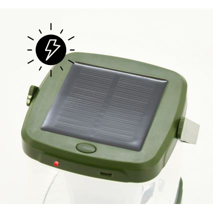 Lampada portatile ricaricabile a LED con una trappola per insetti LED/3W/1800 mAh verde
