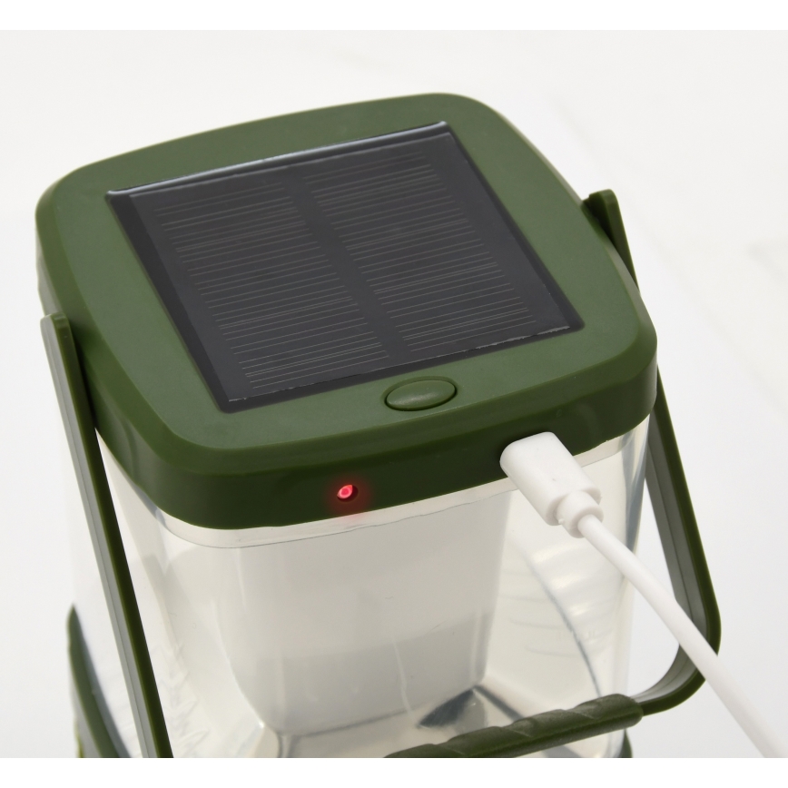 Lampada portatile ricaricabile a LED con una trappola per insetti LED/3W/1800 mAh verde