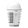 Lampada portatile ricaricabile a LED con una trappola per insetti LED/5W/1800 mAh IPX4 bianco/grigio