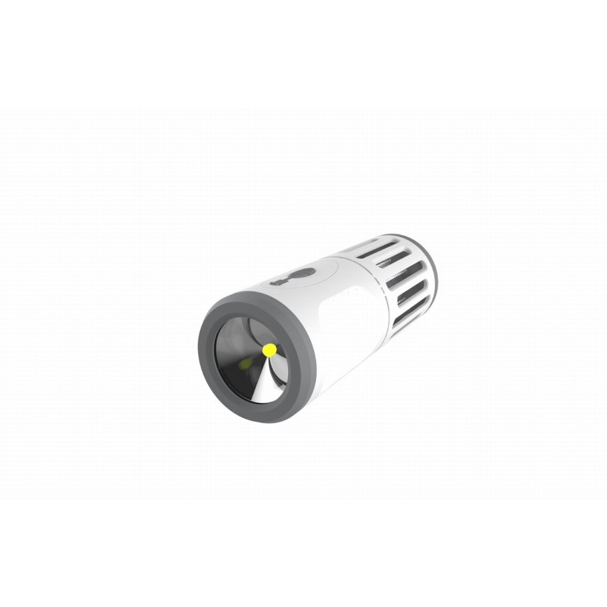 Lampada portatile ricaricabile a LED con una trappola per insetti LED/6W/1800 mAh IPX4 bianco/grigio